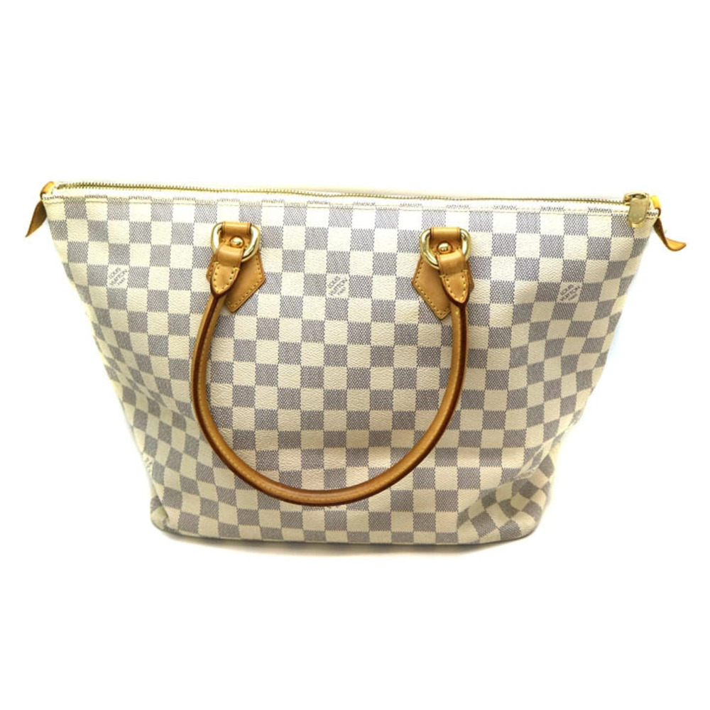 Louis Vuitton LV Canvas White Damier Saleya Tote Bag Azur - Picture 1 of 6